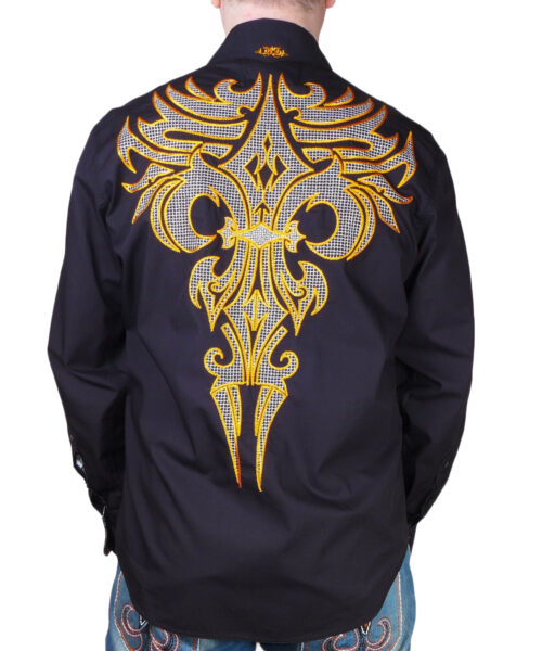 Pánská košile Rebel Spirit královská lilie v plamenech | Luxusní dárek