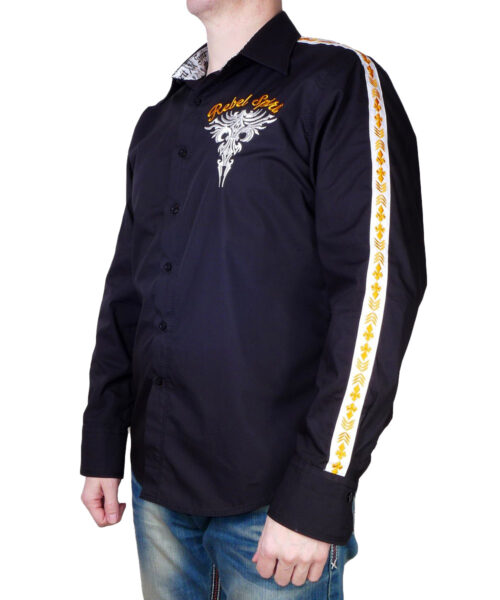 Pánská košile Rebel Spirit královská lilie v plamenech | Luxusní dárek