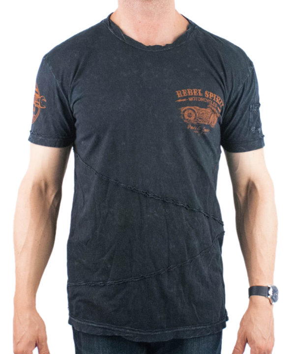 Pánské tričko Rebel Spirit Custom Builders RSSK151697-BLK