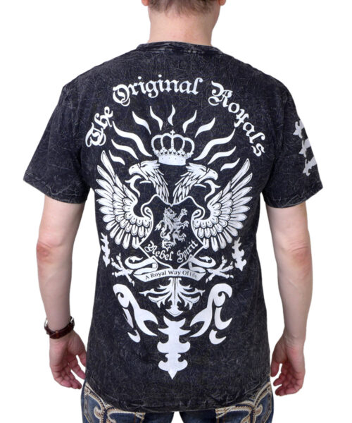 Pánské tričko Rebel Spirit The Original Royals (stříbrné) SSK151765-BLK