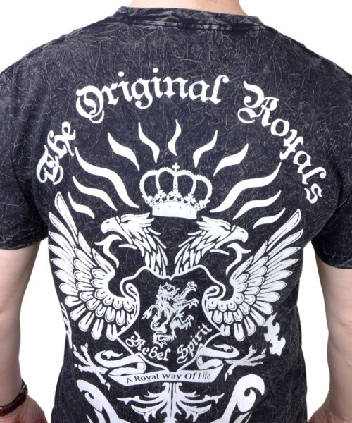 Pánské tričko Rebel Spirit The Original Royals (stříbrné) SSK151765-BLK