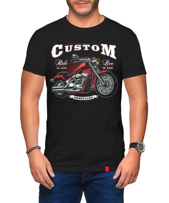 Pánské motorkářské tričko Custom Rebellion