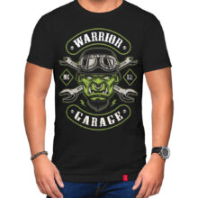 Motorkářské tričko Warrior Garage: Válečník na dvou kolech