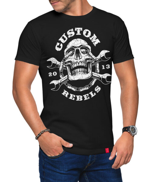 Pánské motorkářské tričko Custom Rebels pro custom našince