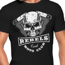 Pánské motorkářské tričko Rebels Moto Club