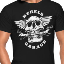 Pánské motorkářské tričko Rebels Garage: Vyrazte ze své garáže
