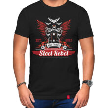 Pánské motorkářské tričko Steel Rebel: Ocelová síla rebelské duše