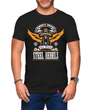 Pánské motorkářské tričko Steel Rebels: Ocelová srdce vyráží