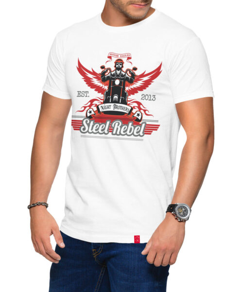 Pánské motorkářské tričko Steel Rebel: Oceloví rebelové vyrážejí