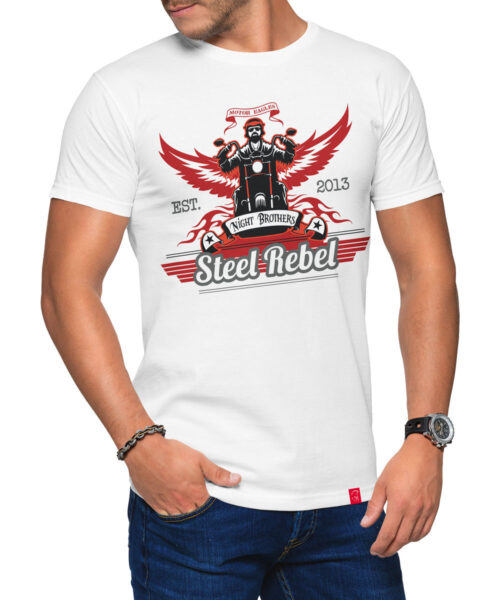 Pánské motorkářské tričko Steel Rebel: Oceloví rebelové vyrážejí