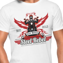 Pánské motorkářské tričko Steel Rebel: Oceloví rebelové vyrážejí
