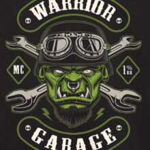 Pánská motorkářská mikina Warrior Garage Elitní Rebel