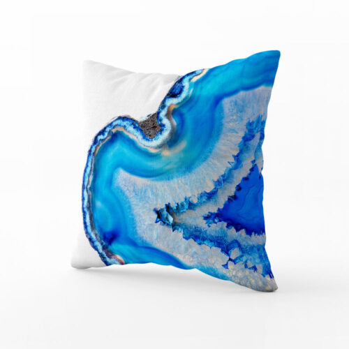 Dekorační polštář | Achát Blue Ice | ElitniRebel.cz