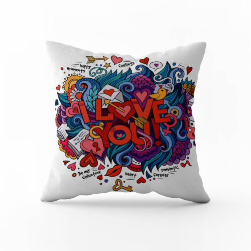 Dekorační polštář Miluji Tě (bílý): čisté vyznání lásky