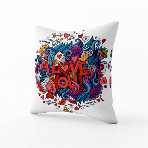Dekorační polštář Miluji Tě (bílý): čisté vyznání lásky