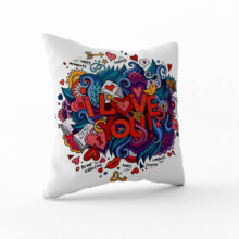Dekorační polštář Miluji Tě (bílý): čisté vyznání lásky