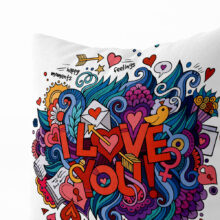 Dekorační polštář Miluji Tě (bílý): čisté vyznání lásky