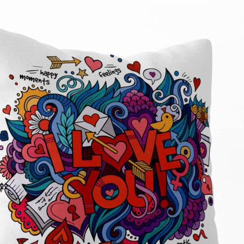 Dekorační polštář Miluji Tě (bílý): čisté vyznání lásky