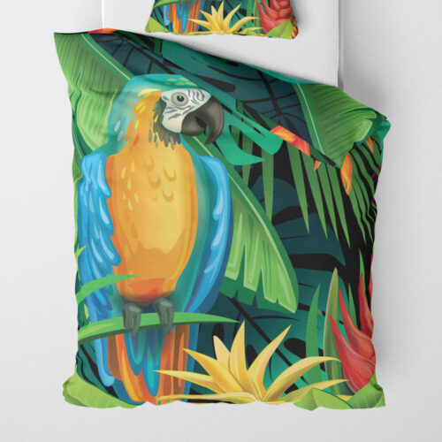 Povlečení přikrývka Papoušek v džungli | Kolekce Zvířata | ElitniRebel.cz