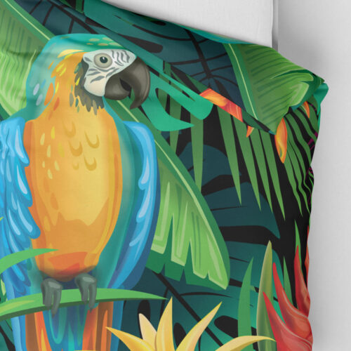 Povlečení přikrývka Papoušek v džungli | Kolekce Zvířata | ElitniRebel.cz
