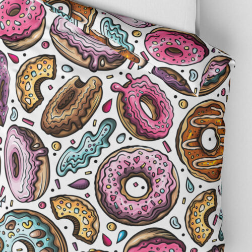 Povlečení přikrývka Donuty (světlé) | Kolekce Funny | ElitniRebel.cz