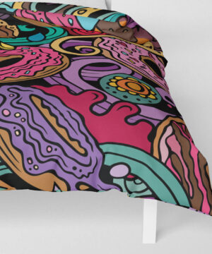 Povlečení přikrývka Velké donuty (tmavé) | Kolekce Funny | ElitniRebel.cz