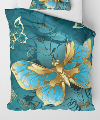 Povlečení přikrývka Turquoise-Butterfly | Kolekce Luxus | ElitniRebel.cz
