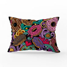 Povlak na polštář Velký donut (tmavý) | Kolekce Funny | ElitniRebel.cz