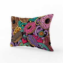 Povlak na polštář Velký donut (tmavý) | Kolekce Funny | ElitniRebel.cz