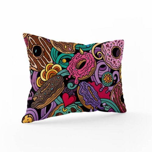 Povlak na polštář Velký donut (tmavý) | Kolekce Funny | ElitniRebel.cz