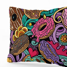 Povlak na polštář Velký donut (tmavý) | Kolekce Funny | ElitniRebel.cz