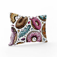 Povlak na polštář Velký donut (světlý) | Kolekce Funny | ElitniRebel.cz