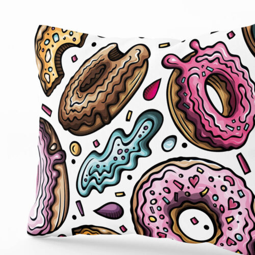 Povlak na polštář Velký donut (světlý) | Kolekce Funny | ElitniRebel.cz