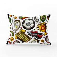 Povlak na polštář Velký fotbal (světlý) | Kolekce Funny | ElitniRebel.cz