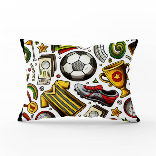 Povlak na polštář Velký fotbal (světlý) | Kolekce Funny | ElitniRebel.cz