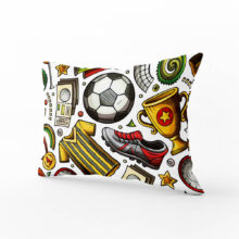 Povlak na polštář Velký fotbal (světlý) | Kolekce Funny | ElitniRebel.cz