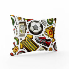 Povlak na polštář Velký fotbal (světlý) | Kolekce Funny | ElitniRebel.cz