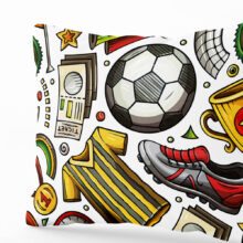 Povlak na polštář Velký fotbal (světlý) | Kolekce Funny | ElitniRebel.cz