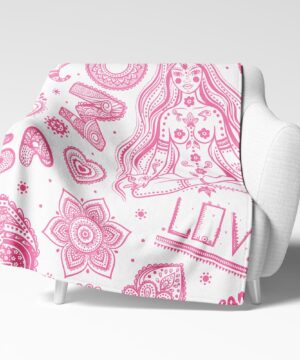 Deka Jóga (růžová) | Kolekce Ornamenty | ElitniRebel.cz