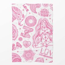 Deka Jóga (růžová) | Kolekce Ornamenty | ElitniRebel.cz
