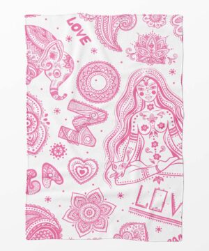 Deka Jóga (růžová) | Kolekce Ornamenty | ElitniRebel.cz