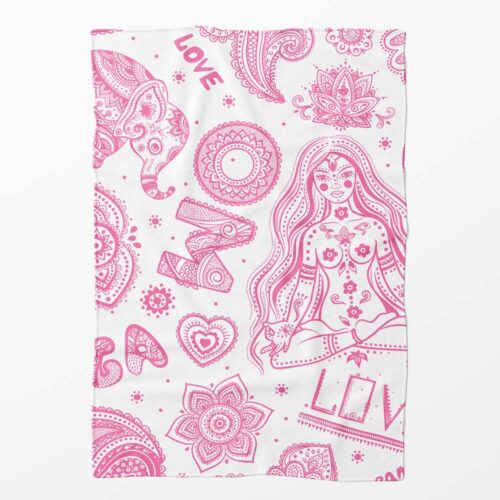 Deka Jóga (růžová) | Kolekce Ornamenty | ElitniRebel.cz