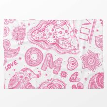 Deka Jóga (růžová) | Kolekce Ornamenty | ElitniRebel.cz