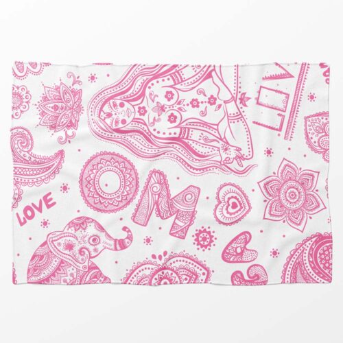 Deka Jóga (růžová) | Kolekce Ornamenty | ElitniRebel.cz