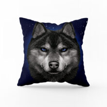 Polštář Sibiřský husky a hvězdy | Kolekce Zvířata | ElitniRebel.cz