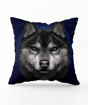 Polštář Sibiřský husky a hvězdy | Kolekce Zvířata | ElitniRebel.cz
