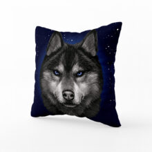Polštář Sibiřský husky a hvězdy | Kolekce Zvířata | ElitniRebel.cz