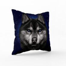 Polštář Sibiřský husky a hvězdy | Kolekce Zvířata | ElitniRebel.cz