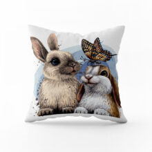 Polštář Králici a motýl | Kolekce Zvířata | ElitniRebel.cz