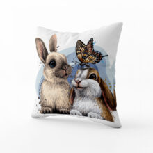 Polštář Králici a motýl | Kolekce Zvířata | ElitniRebel.cz